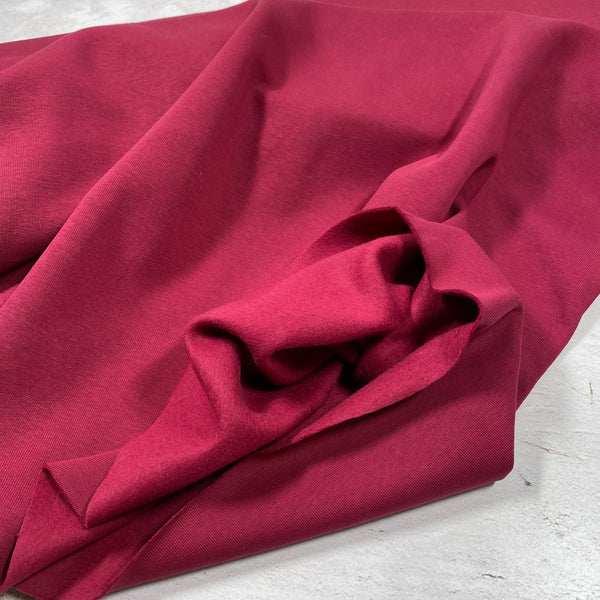 Bio Sweat angeraut | uni | rhododendron 3082 || 100 % Bio-Baumwolle