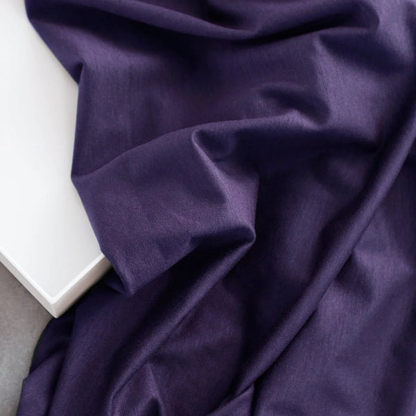 Vorbestellung | Basic Stretch Jersey aus Tencel™️ Lyocell | Purple Night || 94% Tencel™️ Lyocell 6 % Elasthan