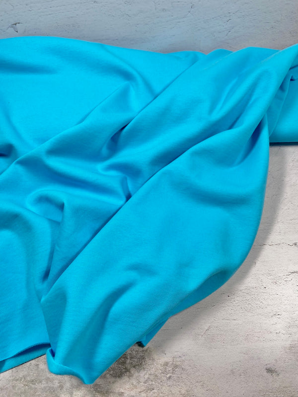 Vorbestellung | Bio Sweat angeraut | uni | Blue Atoll 5048 || 100 % Bio-Baumwolle