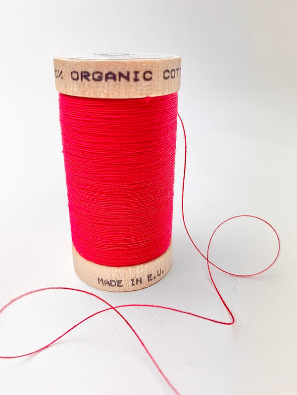 Organic Sewing Thread | red 4805 | 100 meters || 100% organic cotton