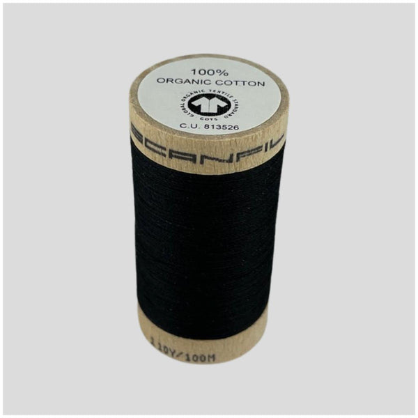 Organic Sewing Thread | black 4808 | 100 meters || 100% organic cotton