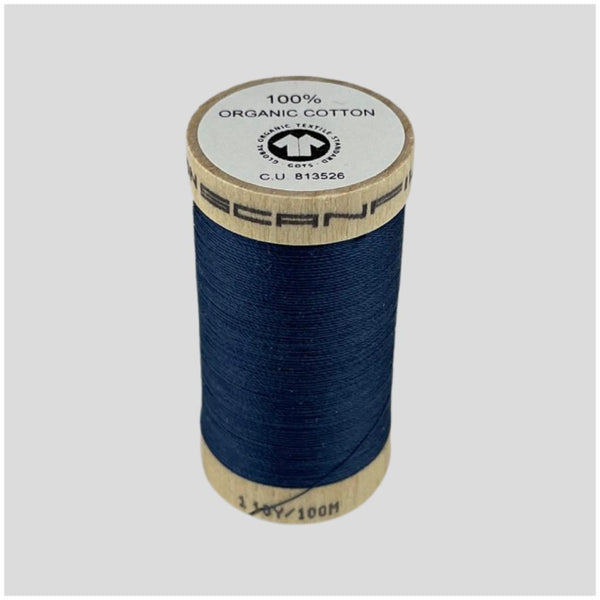 Organic Sewing Thread | navy 4815 | 100 meters || 100% organic cotton