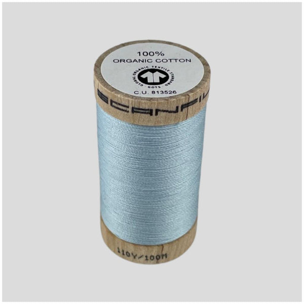 Organic Sewing Thread | light blue 4814 | 100 meters || 100% organic cotton