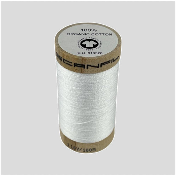 Organic Sewing Thread | white 4800 | 100 meters || 100% organic cotton