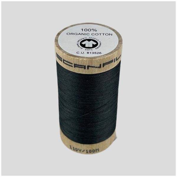 Organic Sewing Thread | dark gray 4833 | 100 meters || 100% organic cotton