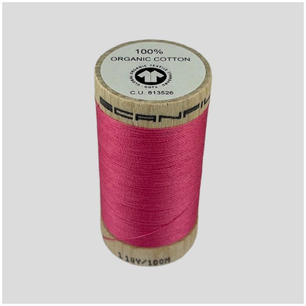 Organic Sewing Thread | pink 4810 | 100 meters || 100% organic cotton