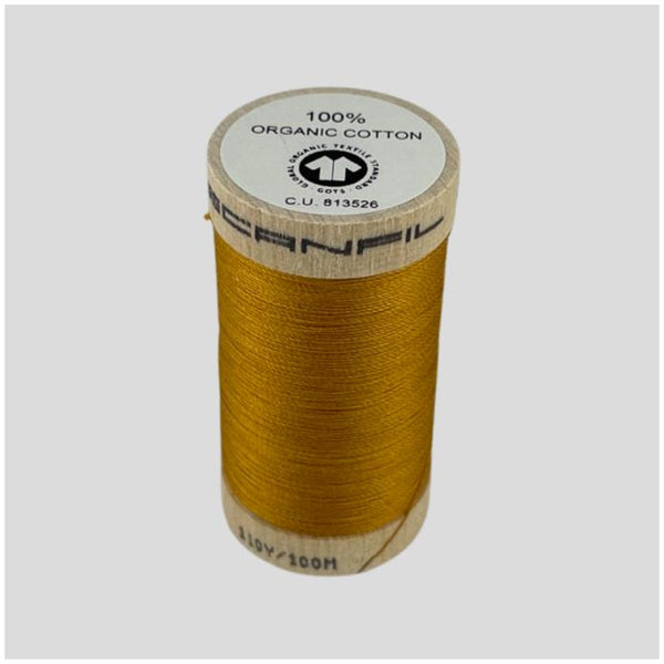 Organic Sewing Thread | golden brown 4826 | 100 meters || 100% organic cotton
