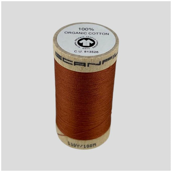 Organic Sewing Thread | brown 4828 | 100 meters || 100% organic cotton