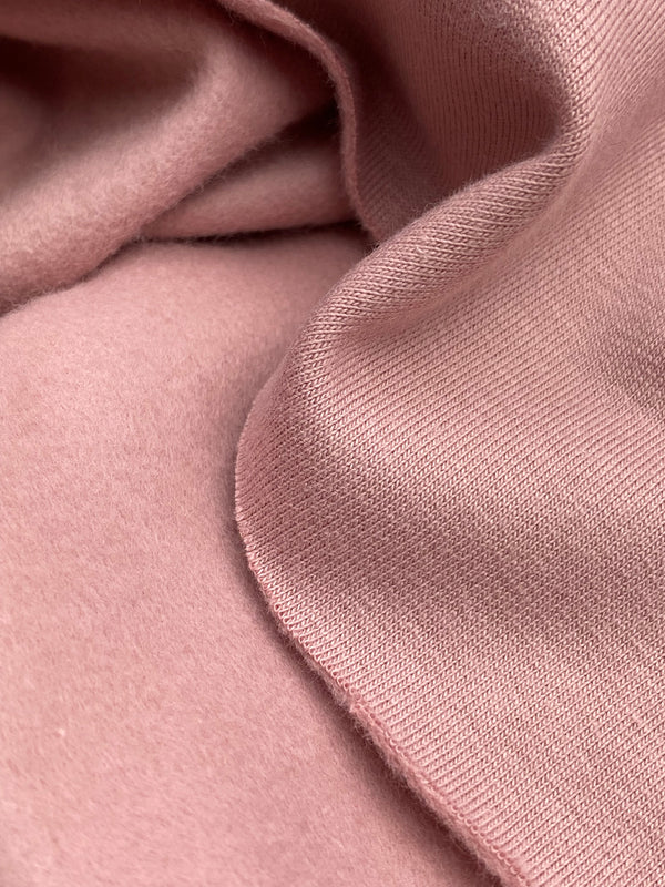 Organic Sweat roughened | uni | dusky pink || 95% organic cotton 5% elastane 
