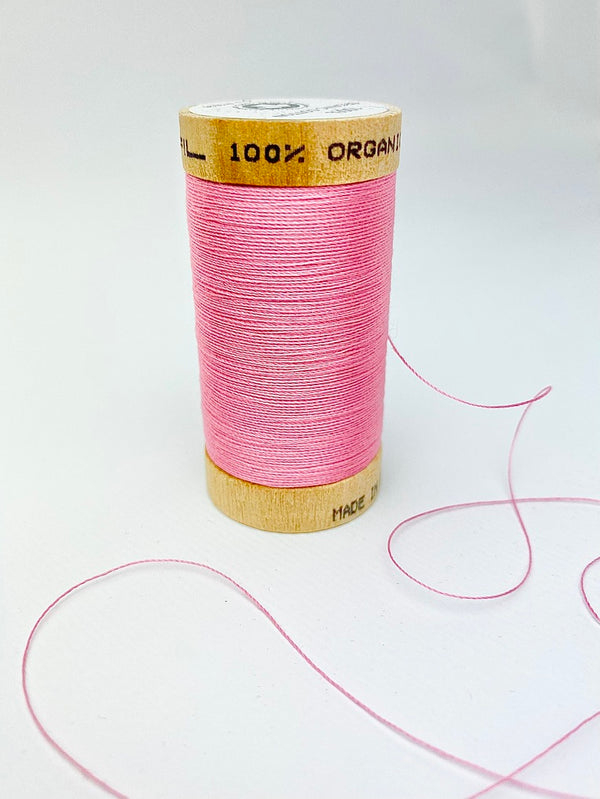 Organic Sewing Thread | pink 4809 | 100 meters || 100% organic cotton