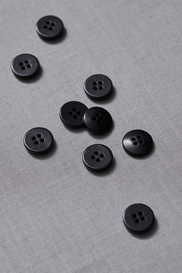meetMILK® Plain Corozo button | 15mm | black